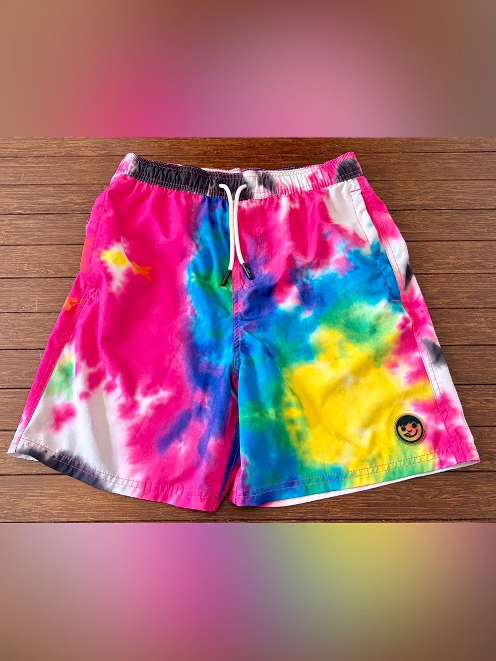 MENS NEFF TIE DYE HOT TUB SWIM DRAWSTRING BOARD SHORTS SIZE MEDIUM